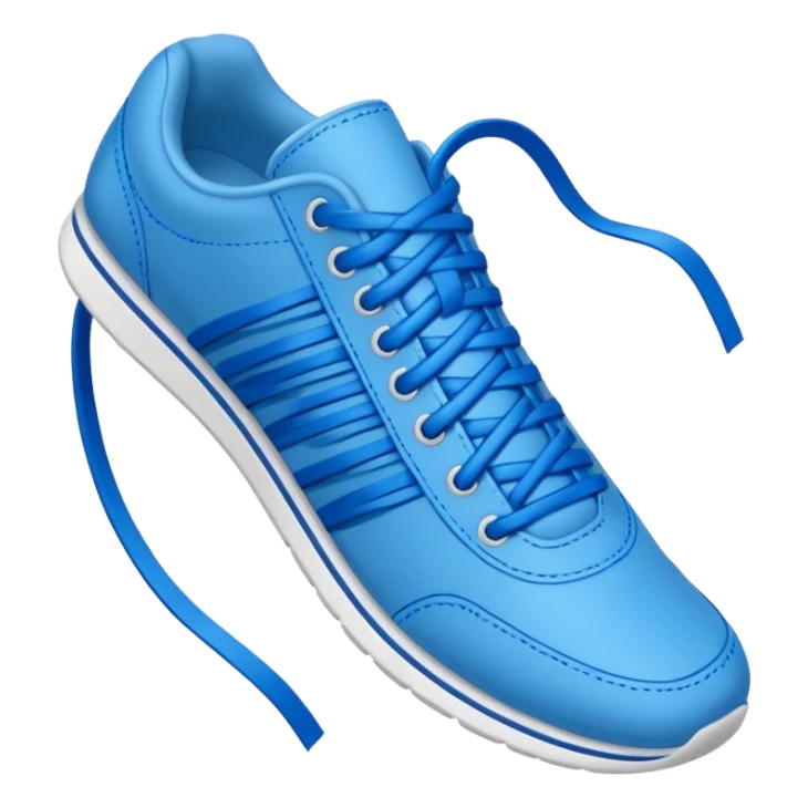 make an emoji of blue shoe laces only- they should be long and stringy sticker