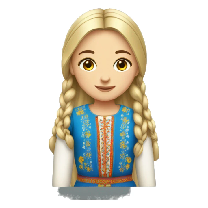 ukrainian national clothes girl sticker