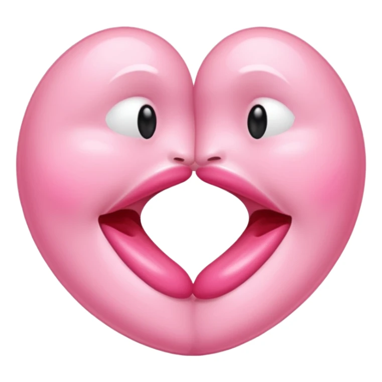 A kiss of delicate pink colour like this emoji "💋" sticker