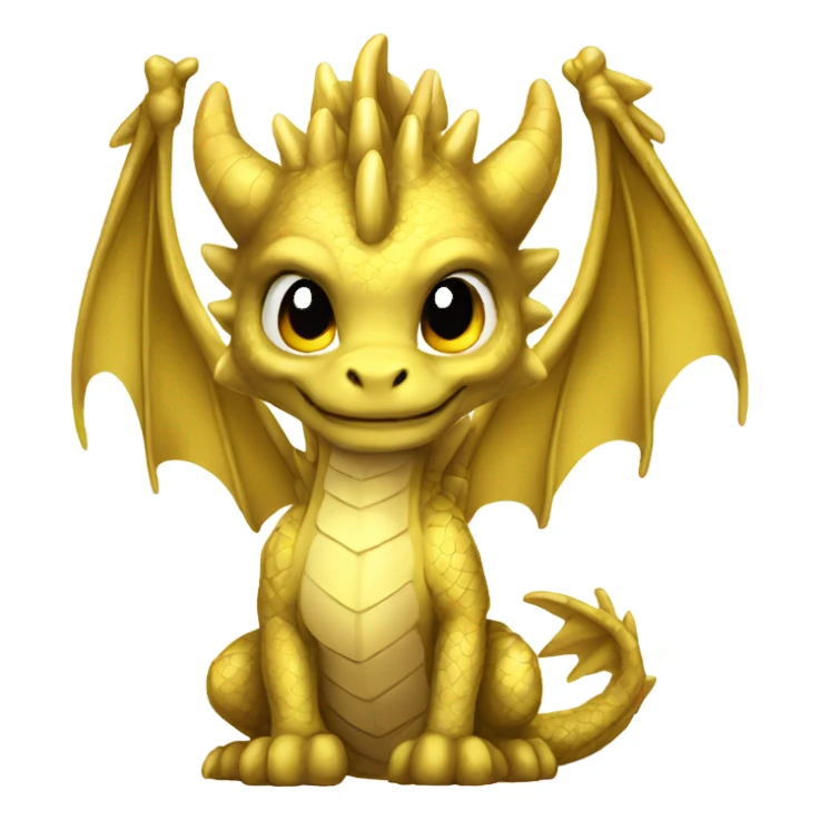 Beautiful dragon little and gold full body sticker