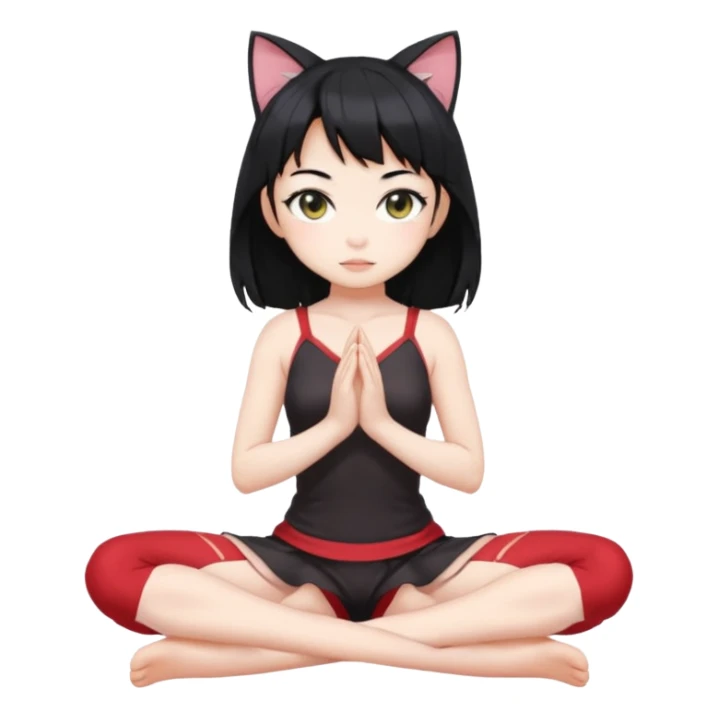 anime catgirl kneeling legs apart sticker