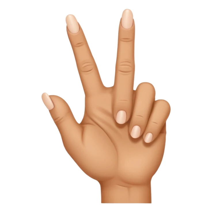 Middle finger poking out & curled  sticker