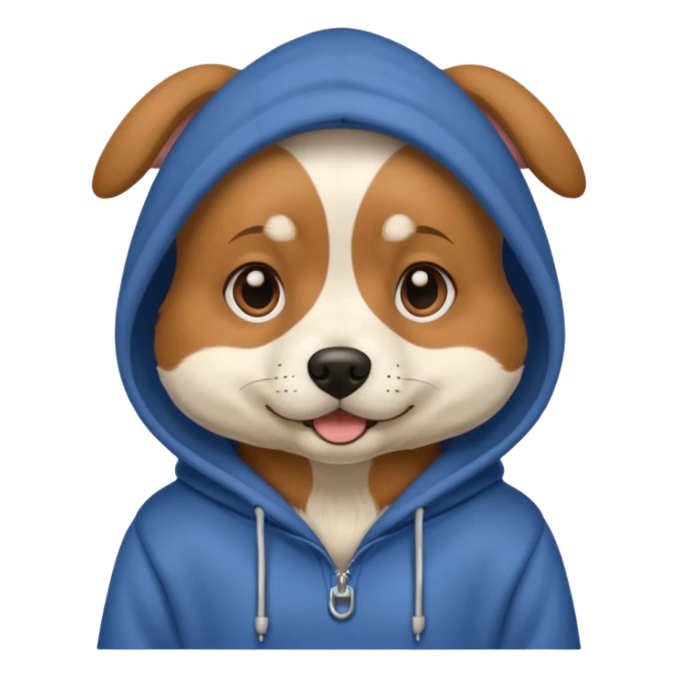 Dog wearing a hoodie  sticker