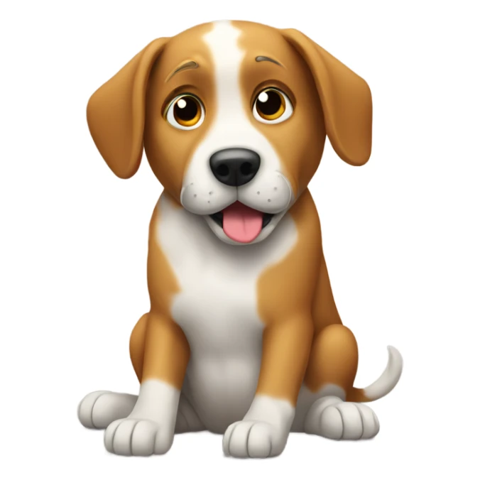 Tired dog trying to get up sticker