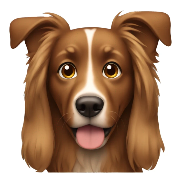 Brown dog with Long hair and ears sticker