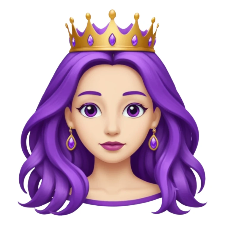 purple queen in alice wonderland,earring sticker