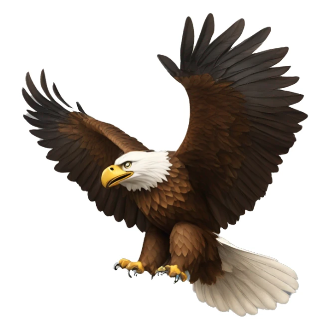 A majestic eagle with outstretched wings in full flight, symbolizing strength sticker