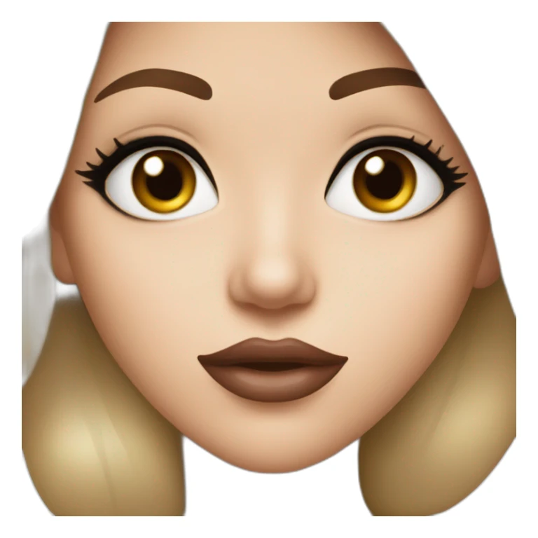 A brunette girl with lush lips and a neat nose and big eyes sticker