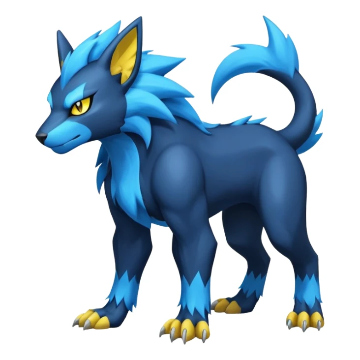 Manectric-Luxray-Draco-Fakémon-hybrid-creature (full body), 4 legs sticker