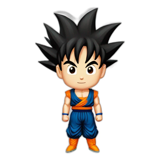 Emoji de goku Niño montado en su nube  sticker