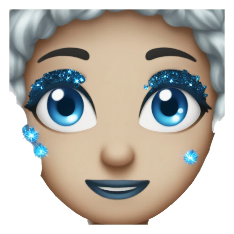 blue sparkle sticker