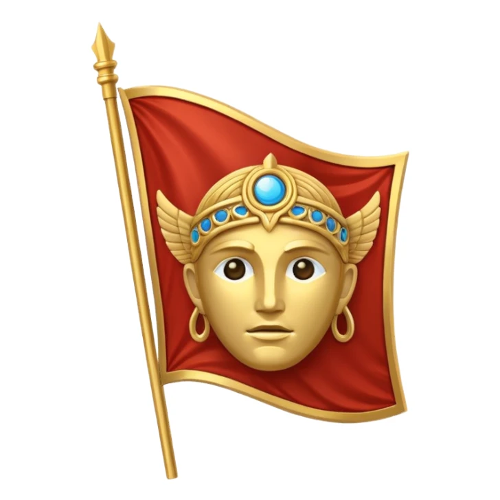 flag emoji inspired by Chronos, the god of time, with elements referencing the gods of Olympus, in a mythological style sticker