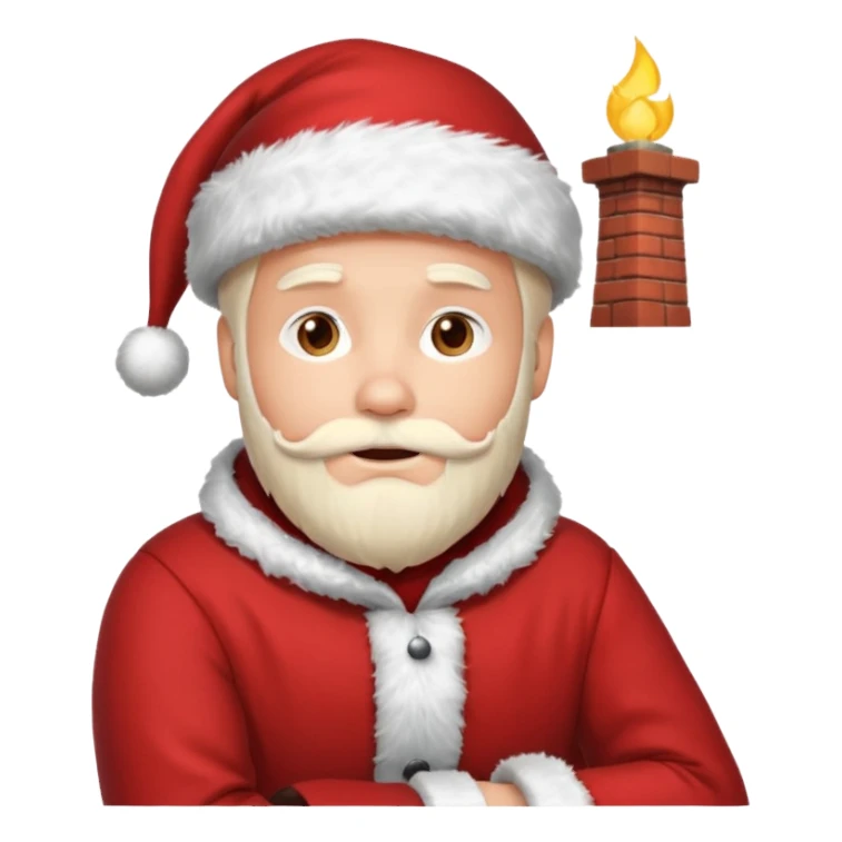 Cristmas male lie down on a chimney sticker