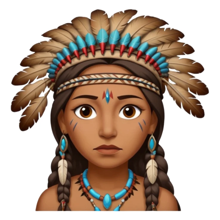hurt eyes Native american woman sticker