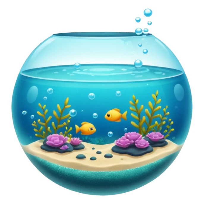 aqua tank, with sea seed little bubbles. sticker