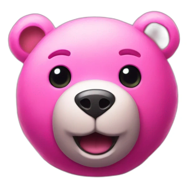 fortnite character a pink teddy bear face sticker