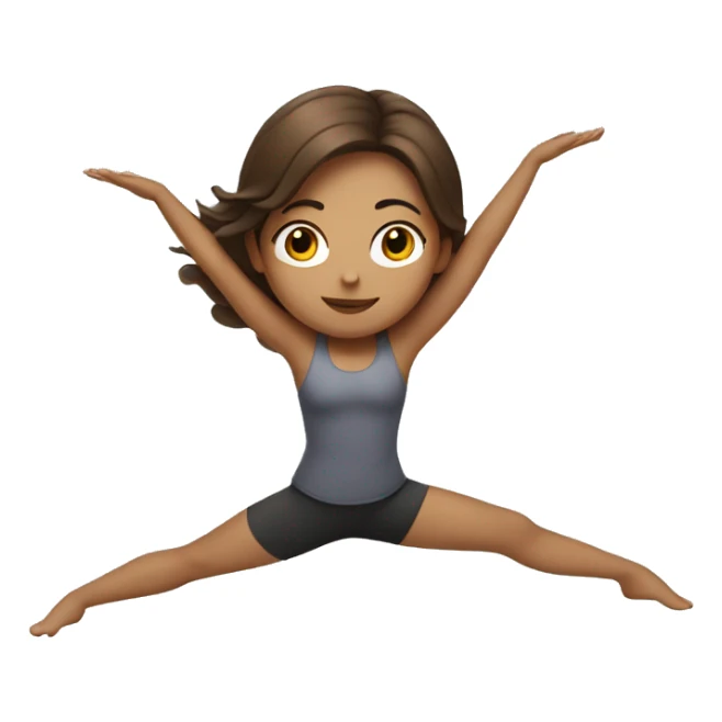 A girl with brown hair and glass is doing yoga  sticker