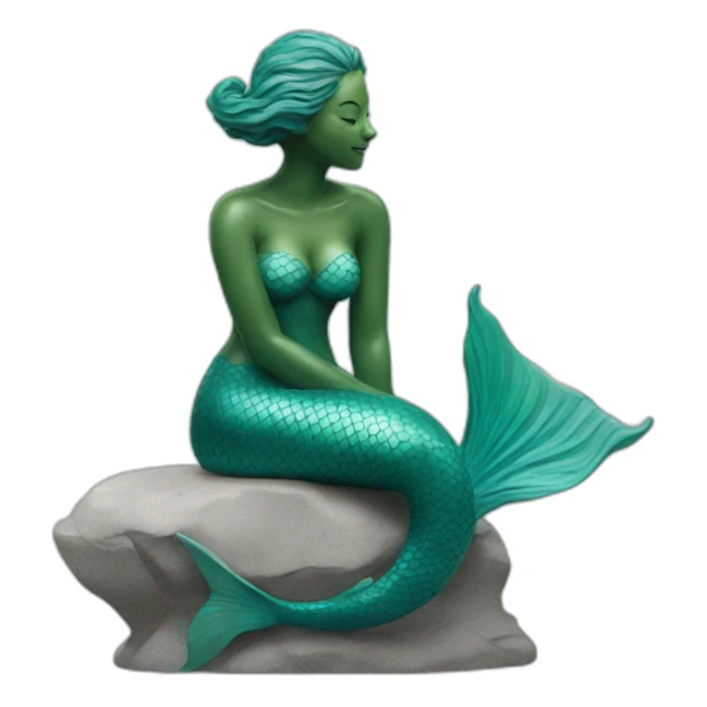 mermaid sculpture sticker