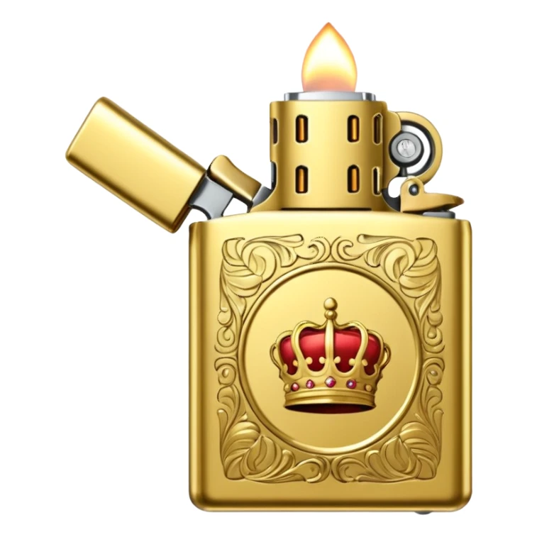 Vintage gold lighter from the Lighter and princess dorama  sticker