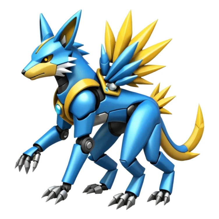 Mechanical Manectric-Zeraora-Protogen-Fakémon-Pokémon-creature-fusion (full body) sticker