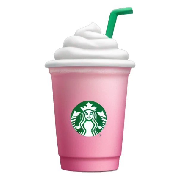 starbucks cup pink drink with cold foam sticker