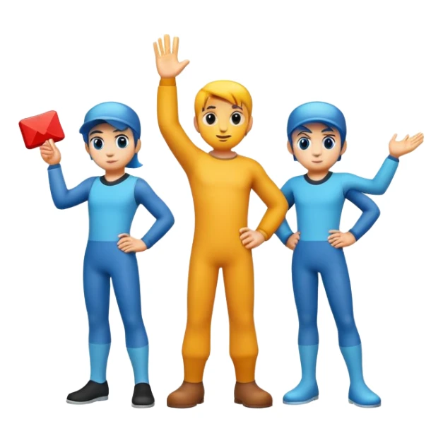 Three characters: an X character, a number 1 character, and another X character standing together sticker