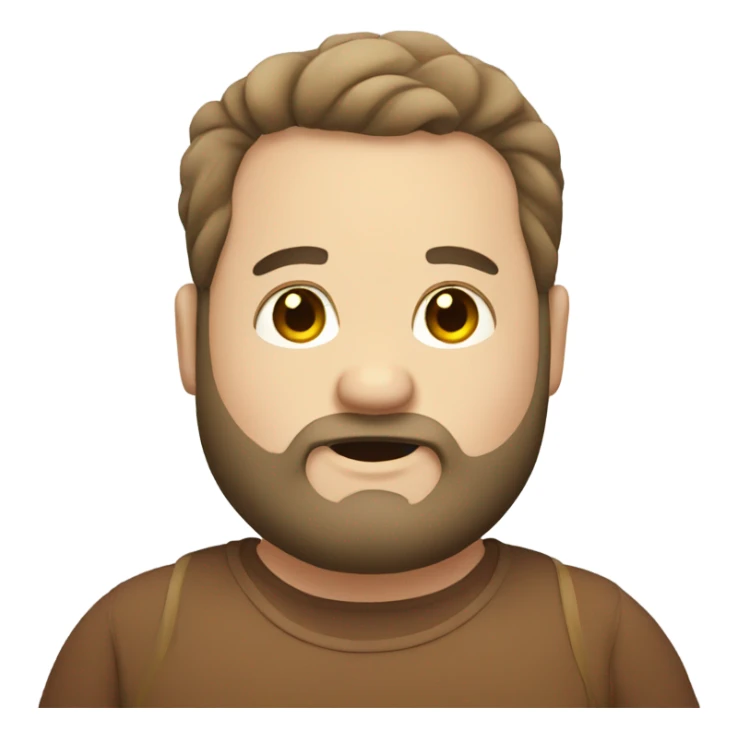 Chubby guy with beard  sticker
