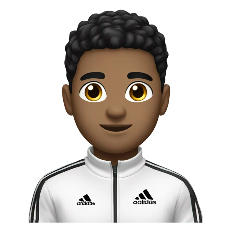 handsome boy with black hair in an Adidas tracksuit ￼ sticker