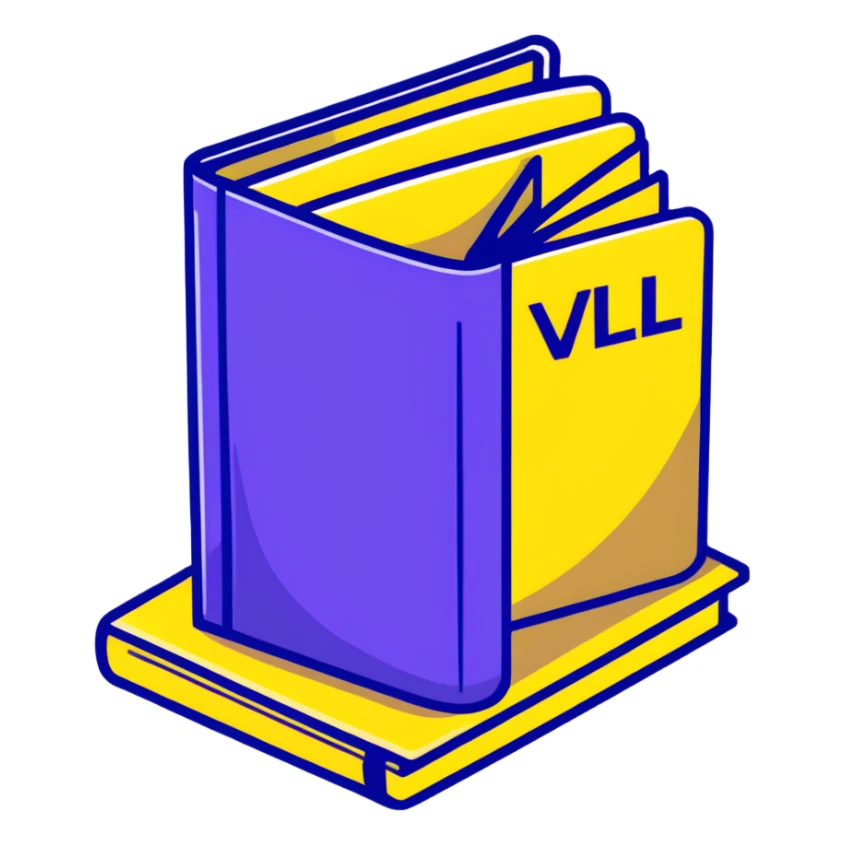 Purple book with "VOL. 5" written on the cover sticker