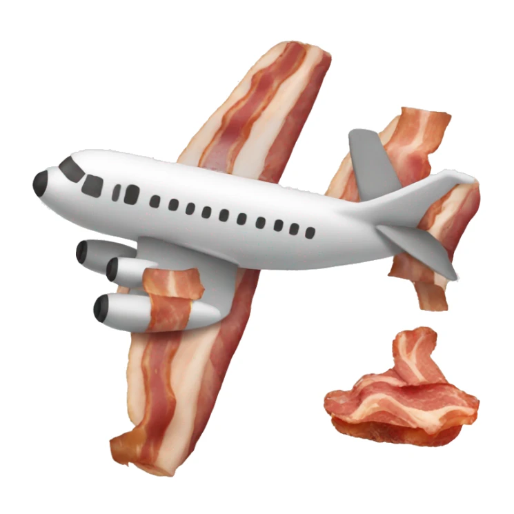 bacon plane sticker