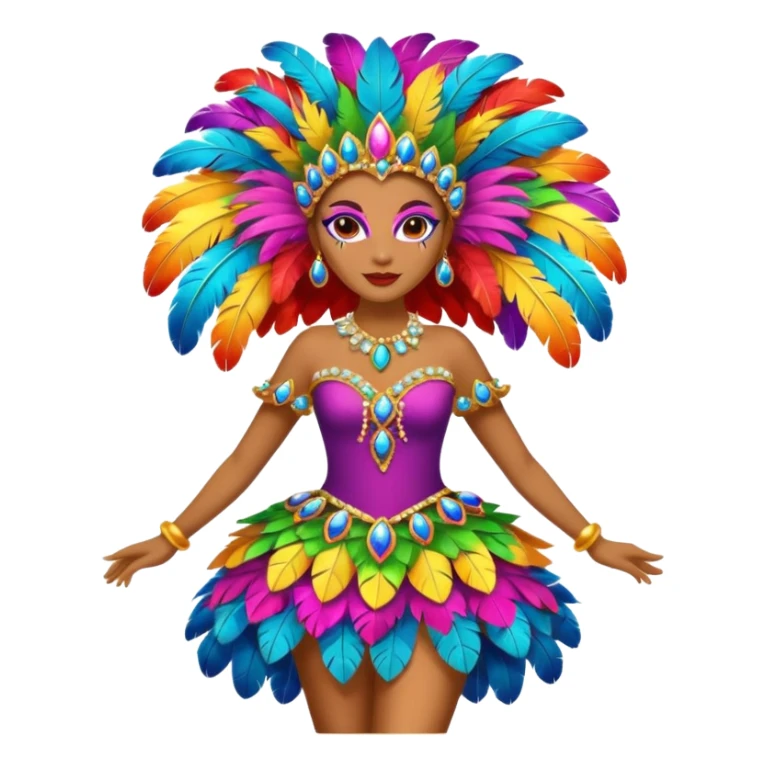 carnival-mas-costume,colorfull dress sticker