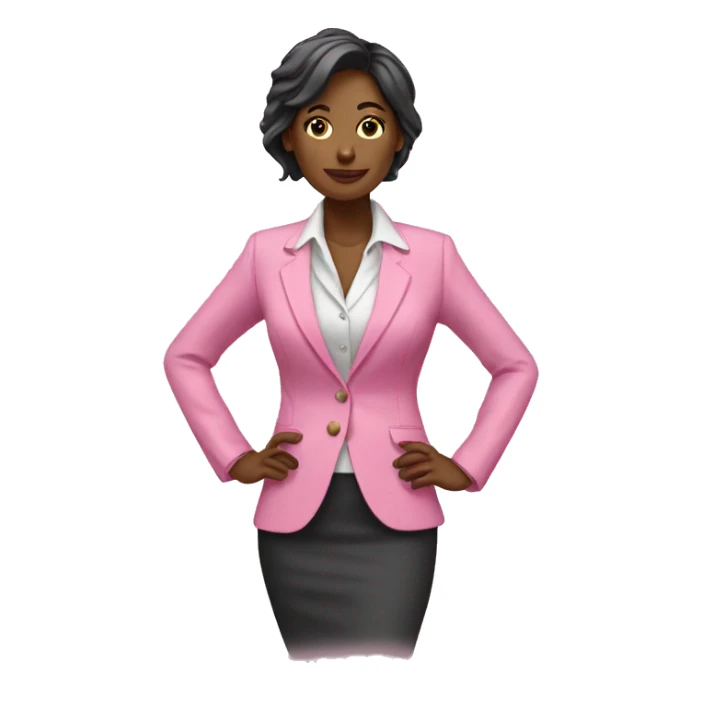 business women wearing pink blazer sticker