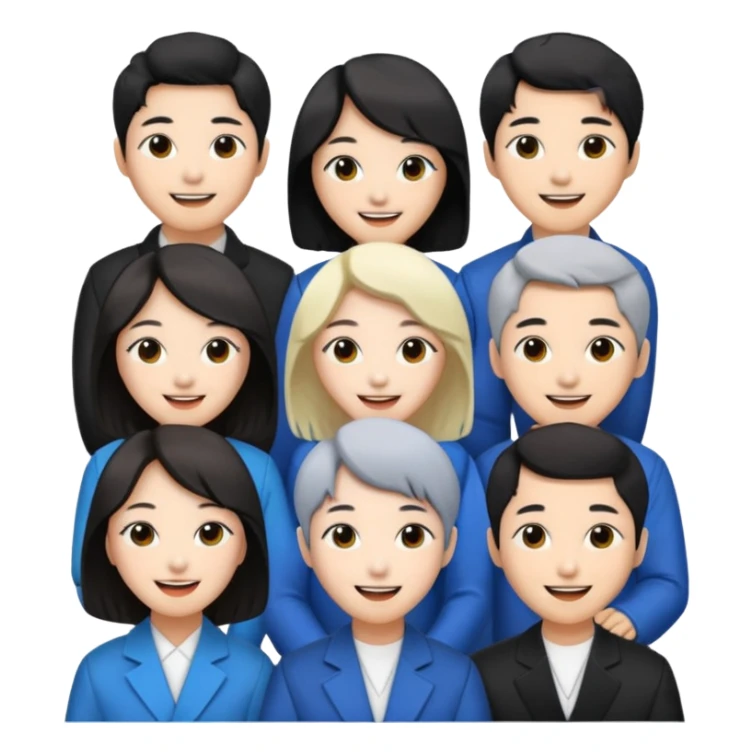 Create photos of cute 7 Korean singers sticker