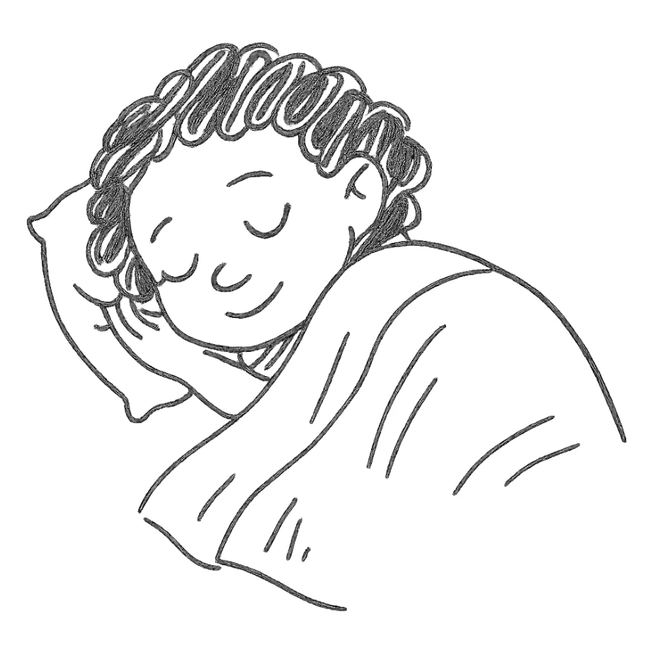 dark skin girl sleeping under pink covers sticker