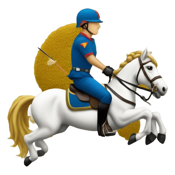 Polo logo but a soldier is riding the horse sticker