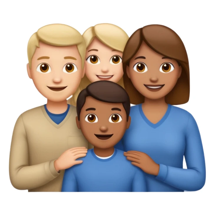 Make a family emoji, 3 people sticker