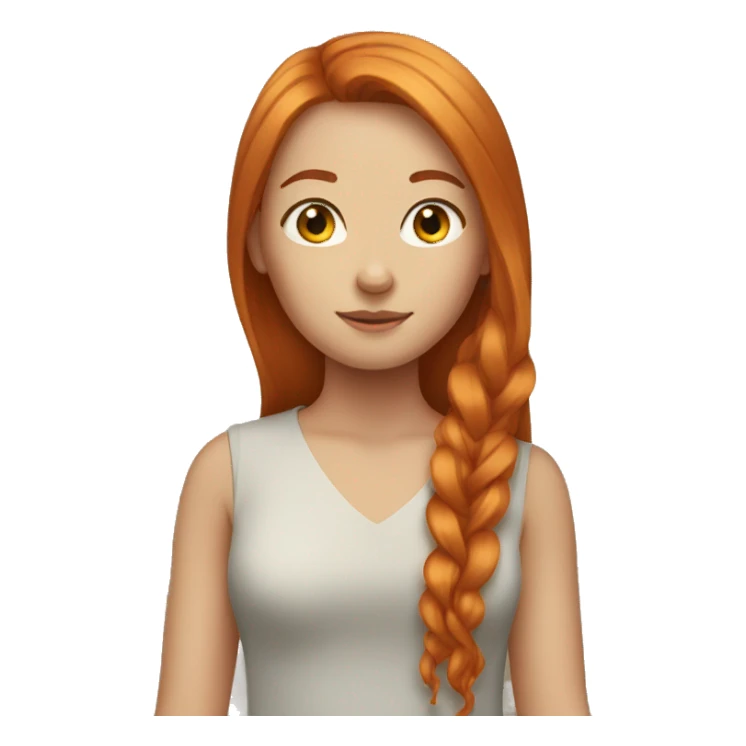 Girl with long ginger hair  sticker