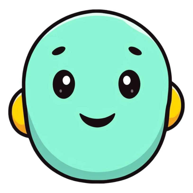 cartoon sticker of a lusty face with exaggerated expression sticker