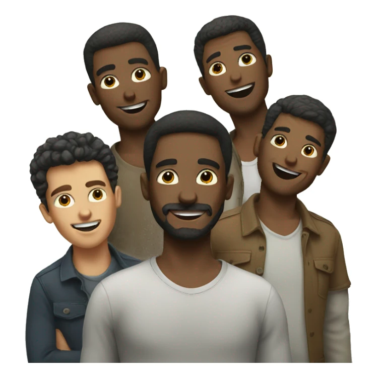 playful group of men sticker