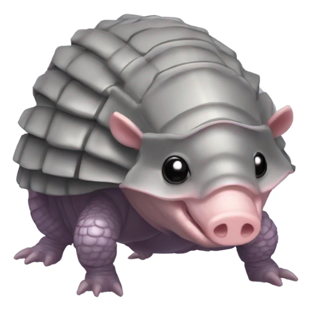 Lavender gray Pig armadillo darth Vader isopod lobster tail fanned tail feathered tail pig armadillo darth Vader face sticker