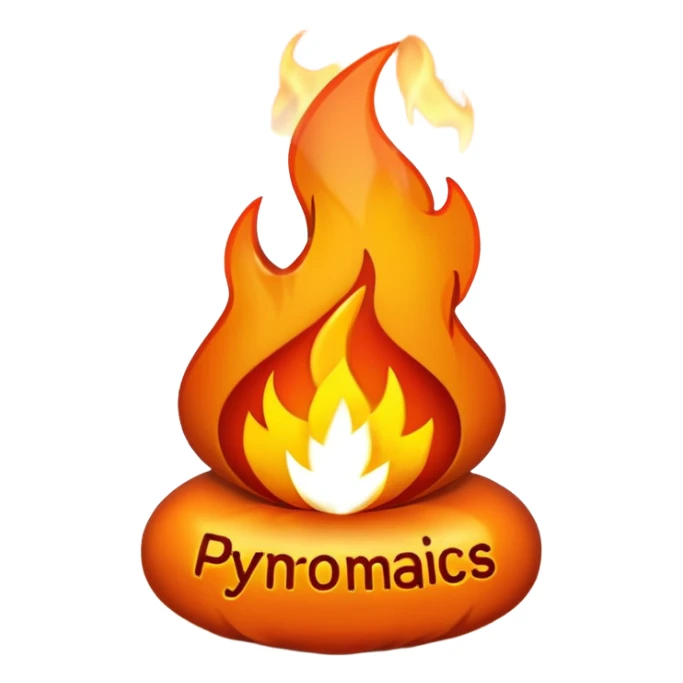 Can you make Christmas decorations cooperative with fire and have the text pyromaniacs  sticker