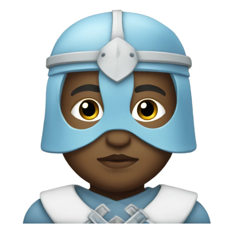 Baby blue and white colored Viking  sticker