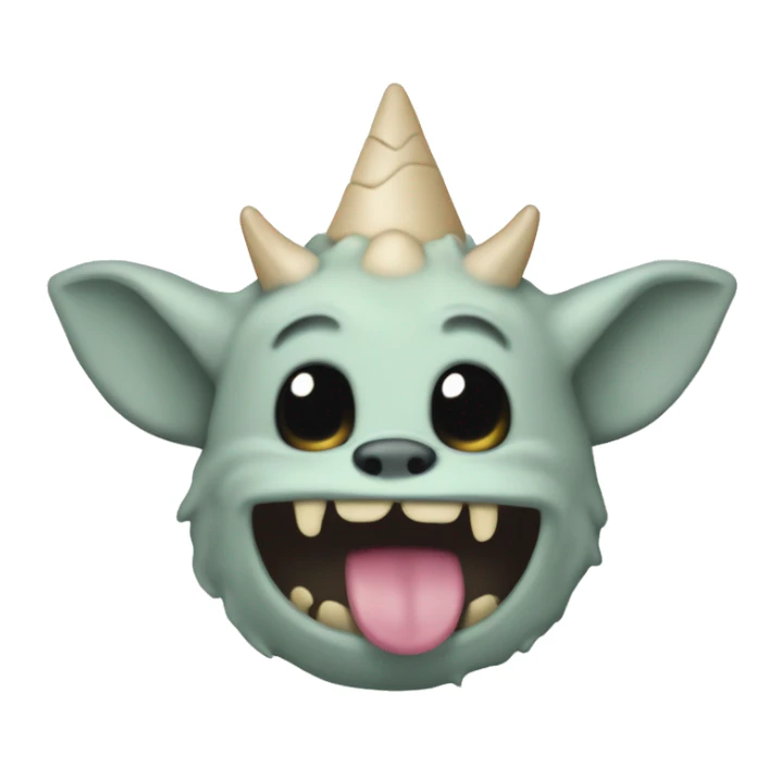 Grogu avec une unecorune corne  licolicorne  sticker