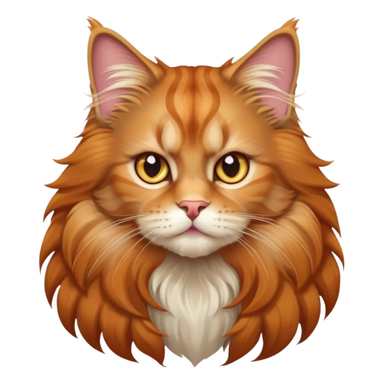 cute and majestic maine coon cat with fluffy mane and fierce expression sticker