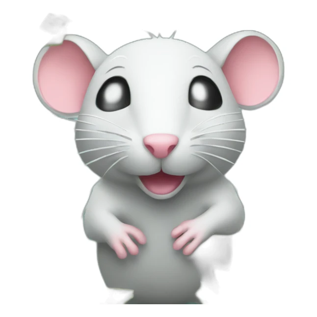 Rat in rain of money sticker