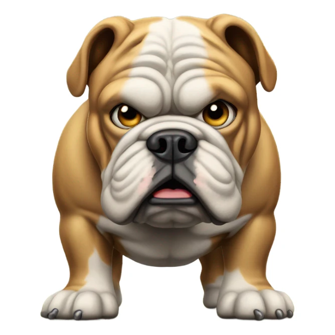British Bulldog on football pitch  sticker