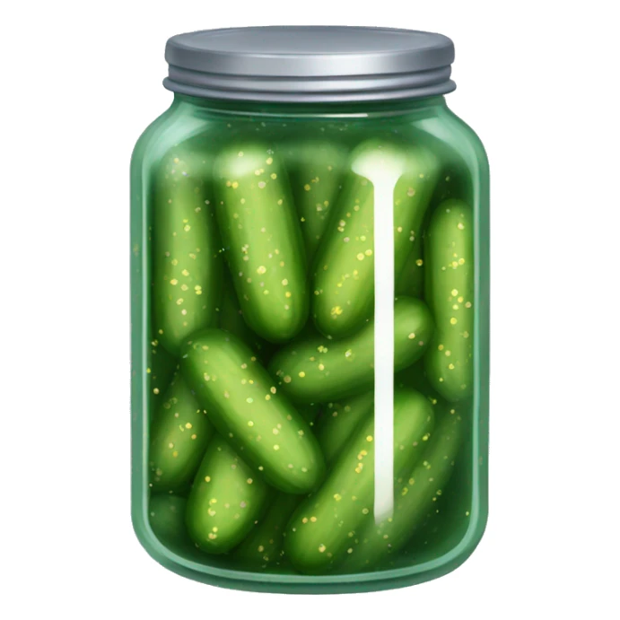 glittery jar of pickles sticker