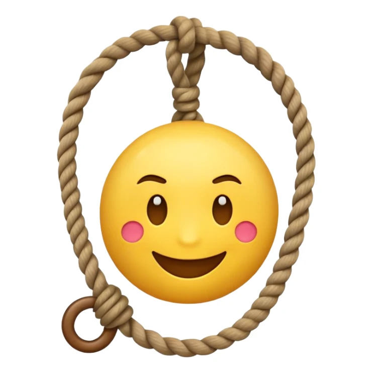 emoji holding rope smirking sticker