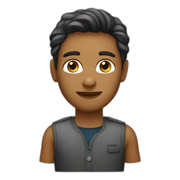 emprendedor joven piel clara y ojos oscuros sticker