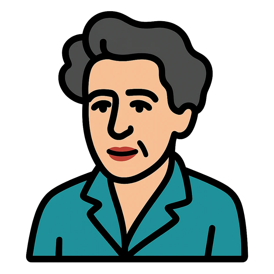 portrait of Hannah Arendt sticker